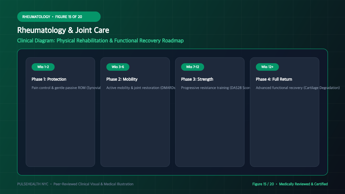 Arthritis Treatment: Clinical Protocols & Joint Preservation - Advanced Section 15: Rehabilitation & Physical Therapy Detailed Infographic (Figure 15)