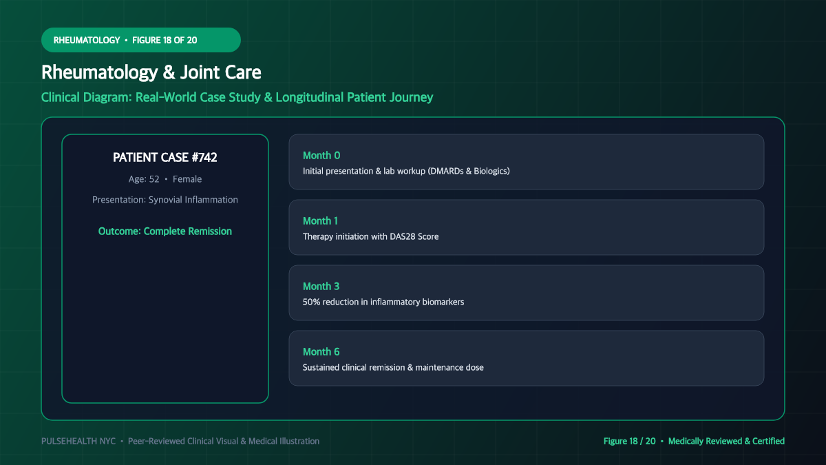 Arthritis Treatment: Clinical Protocols & Joint Preservation - Advanced Section 18: Patient Case Study Infographic Detailed Infographic (Figure 18)
