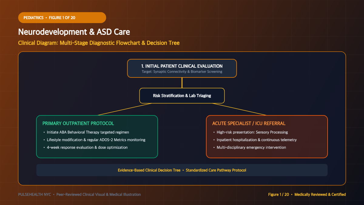 Autism Spectrum Disorder Treatment & Lifespan Support Protocols - Executive Summary & Clinical Key Takeaways Diagram and Clinical Infographic (Figure 1)