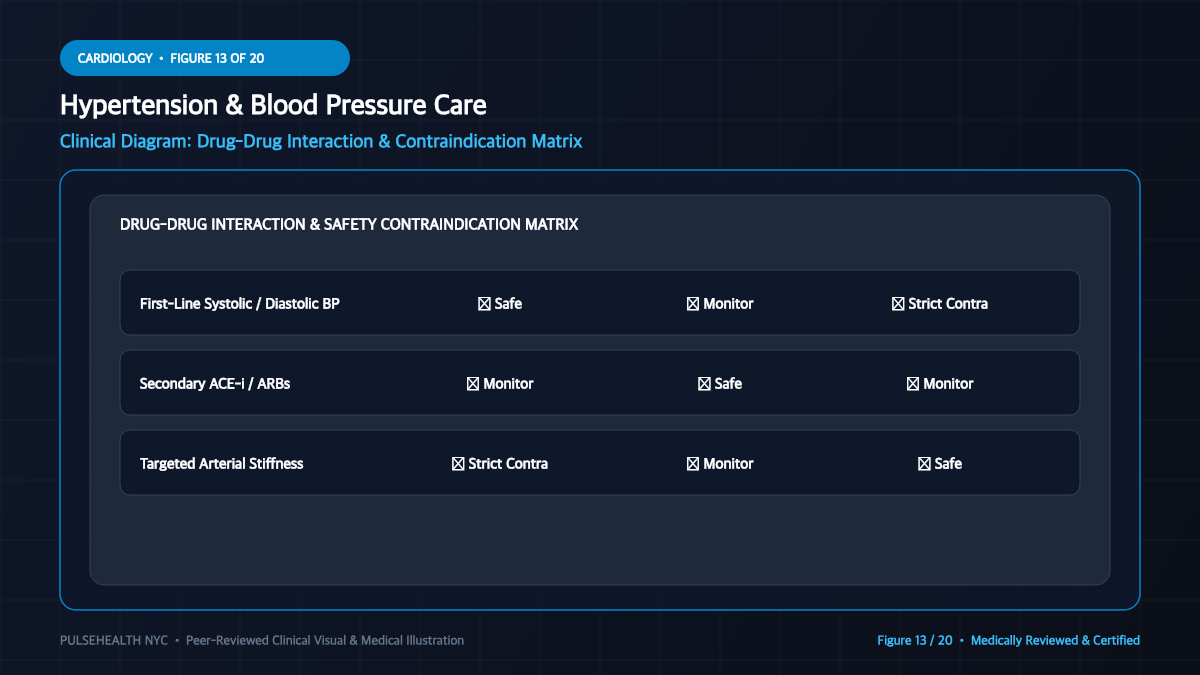 High Blood Pressure Treatment & Hypertension Clinical Guide - Advanced Section 13: Drug-Drug Interaction Matrix Detailed Infographic (Figure 13)