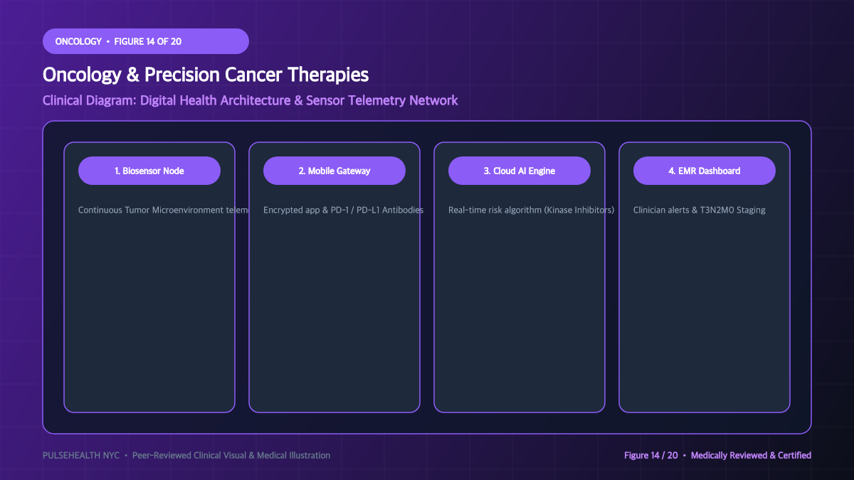 Cancer Treatment: Principles of Modern Precision Oncology - Advanced Section 14: Digital Monitoring & Sensor Tech Detailed Infographic (Figure 14)