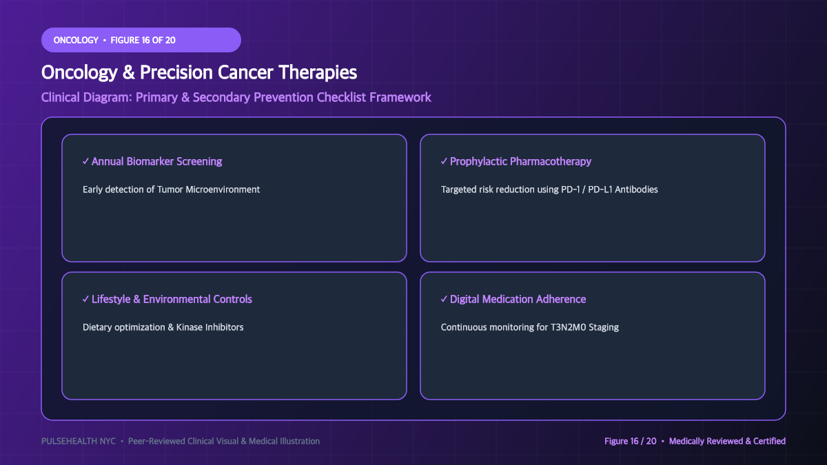 Cancer Treatment: Principles of Modern Precision Oncology - Advanced Section 16: Prevention & Prophylaxis Steps Detailed Infographic (Figure 16)