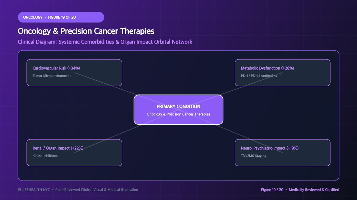Cancer Treatment: Principles of Modern Precision Oncology - Advanced Section 19: Complications & Co-morbidities Map Detailed Infographic (Figure 19)