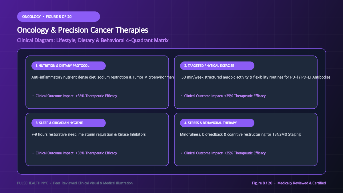 Cancer Treatment: Principles of Modern Precision Oncology - Dietary Protocols, Nutrition & Supplementation Diagram and Clinical Infographic (Figure 8)