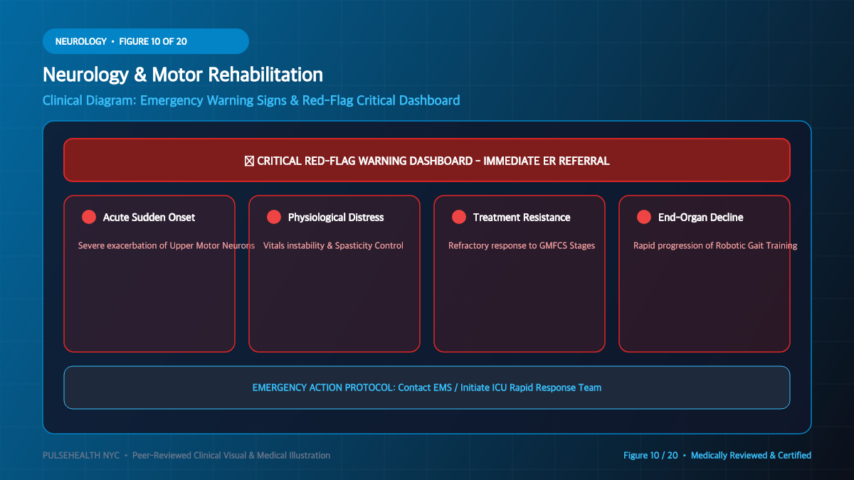 Cerebral Palsy Treatment & Neuromotor Rehabilitation Manual - Complications, Risk Factors & Emergency Warnings Diagram and Clinical Infographic (Figure 10)