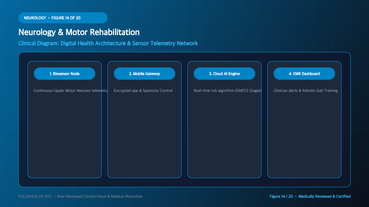 Cerebral Palsy Treatment & Neuromotor Rehabilitation Manual - Advanced Section 14: Digital Monitoring & Sensor Tech Detailed Infographic (Figure 14)