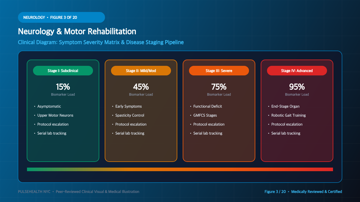 Cerebral Palsy Treatment & Neuromotor Rehabilitation Manual - Comprehensive Signs, Symptoms & Disease Staging Diagram and Clinical Infographic (Figure 3)