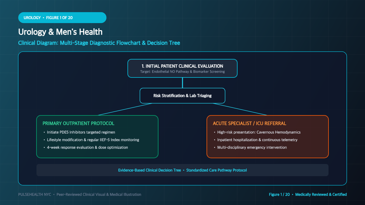 Erectile Dysfunction Treatment: Clinical Diagnosis & Therapeutics - Executive Summary & Clinical Key Takeaways Diagram and Clinical Infographic (Figure 1)