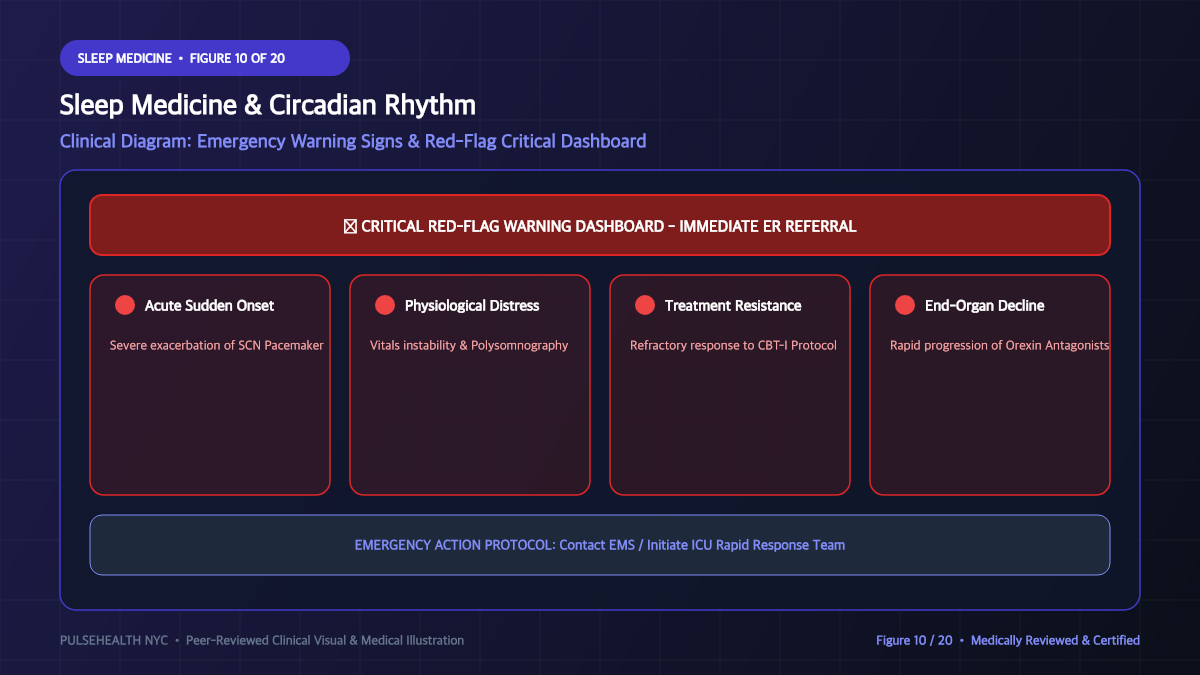 Insomnia Treatment & Chronic Sleep Disorders Clinical Protocol - Complications, Risk Factors & Emergency Warnings Diagram and Clinical Infographic (Figure 10)