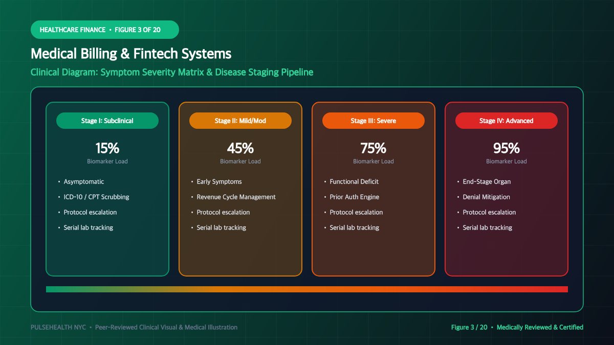 Medical Payment Systems & Revenue Cycle Management (RCM) - Comprehensive Signs, Symptoms & Disease Staging Diagram and Clinical Infographic (Figure 3)