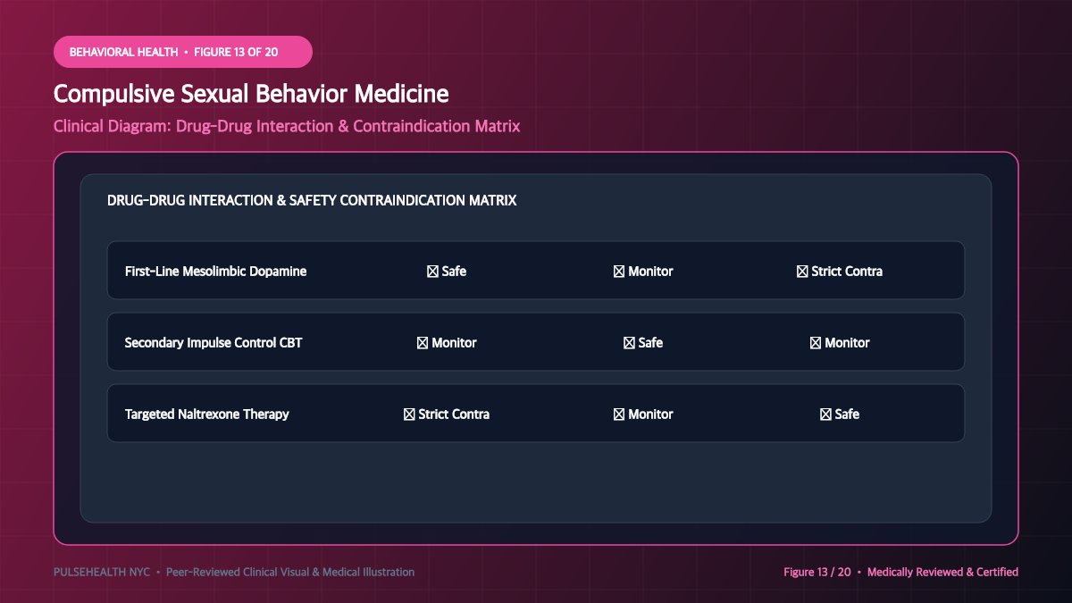 Nymphomania & Compulsive Sexual Behavior Disorder Treatment - Advanced Section 13: Drug-Drug Interaction Matrix Detailed Infographic (Figure 13)