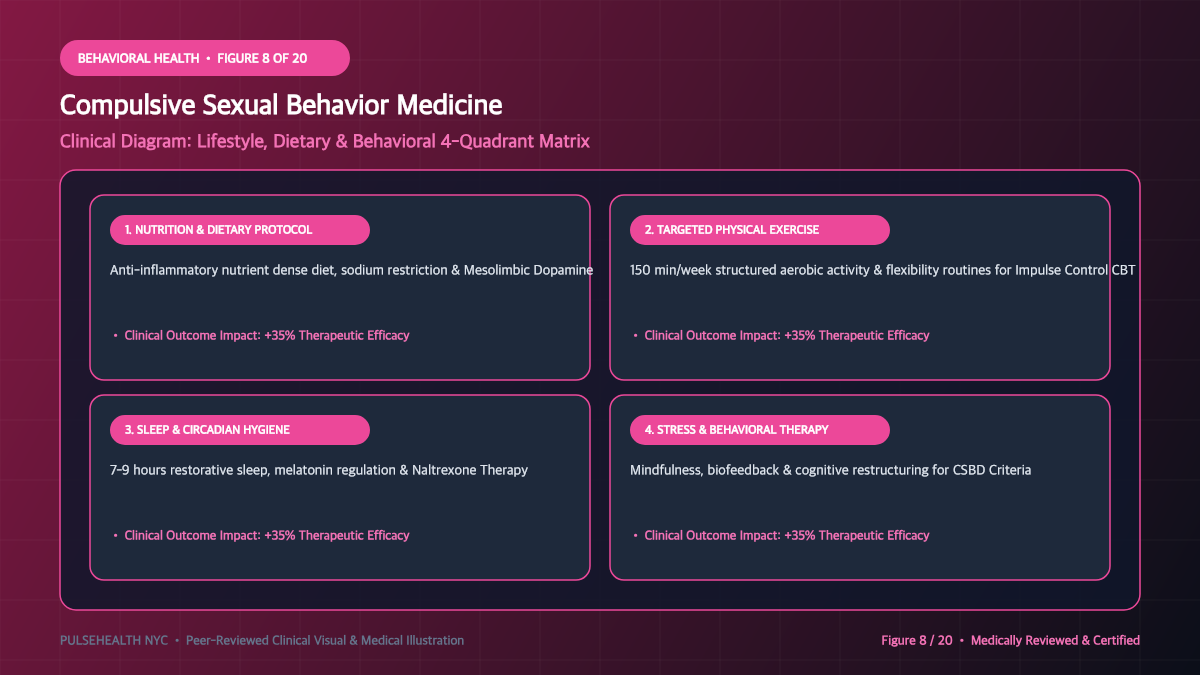 Nymphomania & Compulsive Sexual Behavior Disorder Treatment - Dietary Protocols, Nutrition & Supplementation Diagram and Clinical Infographic (Figure 8)