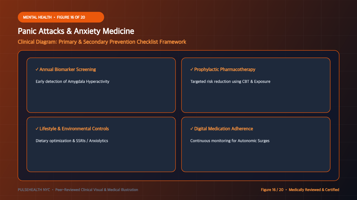 Panic Attack Treatment & Panic Disorder Clinical Protocol - Advanced Section 16: Prevention & Prophylaxis Steps Detailed Infographic (Figure 16)