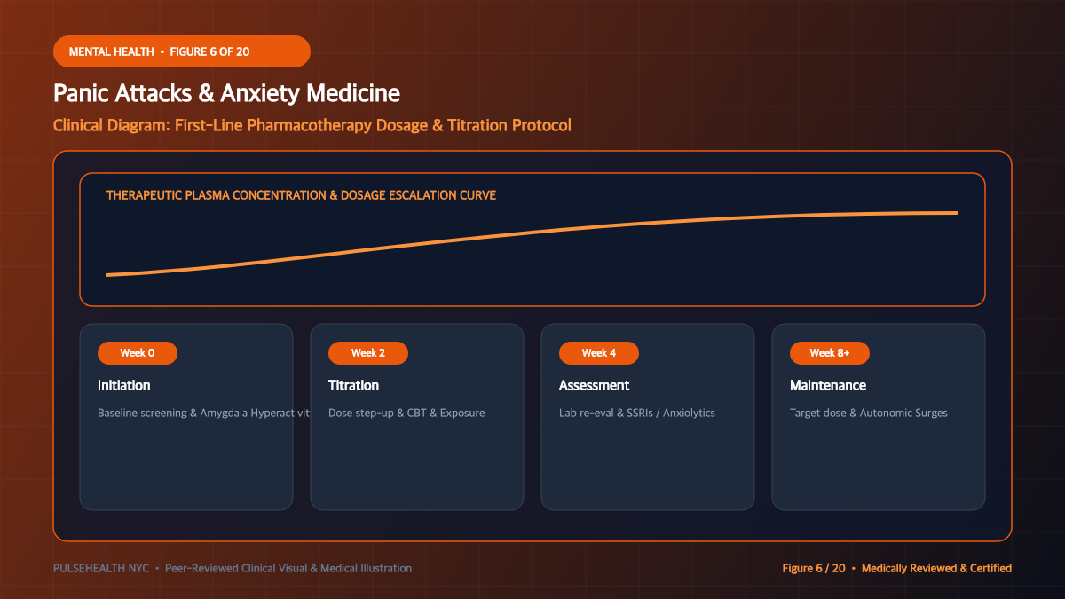 Panic Attack Treatment & Panic Disorder Clinical Protocol - Non-Pharmacological & Lifestyle Interventions Diagram and Clinical Infographic (Figure 6)