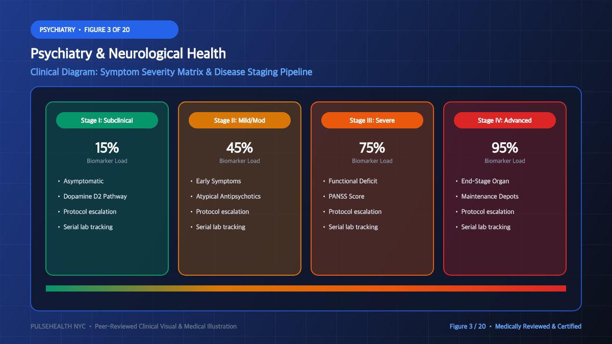 Schizophrenia Treatment & Psychotic Disorders Clinical Manual - Comprehensive Signs, Symptoms & Disease Staging Diagram and Clinical Infographic (Figure 3)