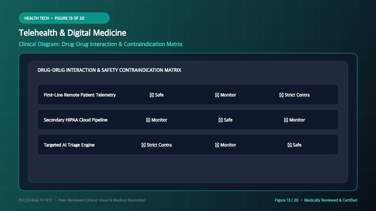 What is Telemedicine? The Definitive Guide to Virtual Healthcare Systems - Advanced Section 13: Drug-Drug Interaction Matrix Detailed Infographic (Figure 13)