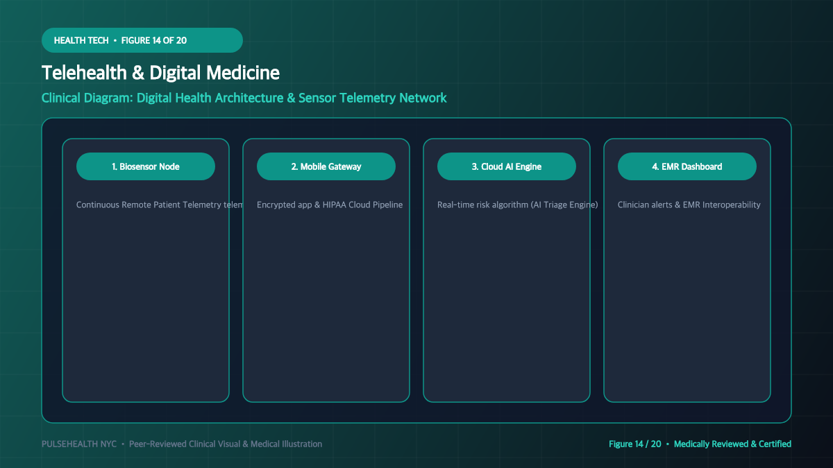 What is Telemedicine? The Definitive Guide to Virtual Healthcare Systems - Advanced Section 14: Digital Monitoring & Sensor Tech Detailed Infographic (Figure 14)