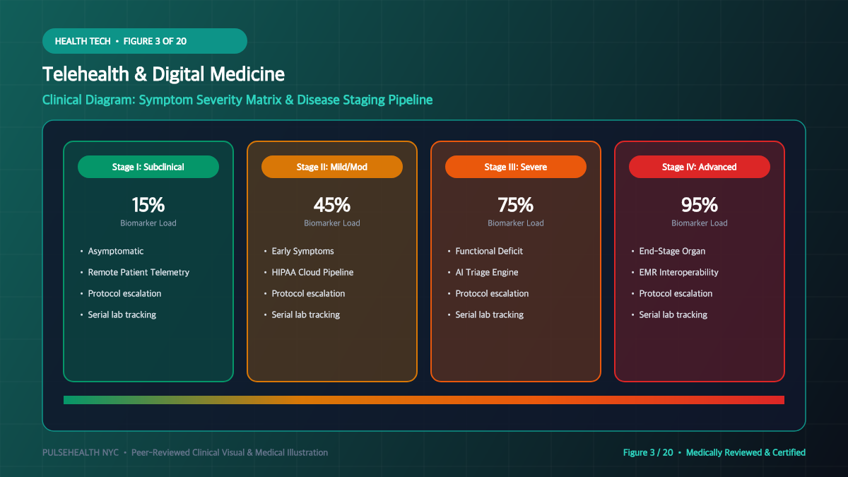 What is Telemedicine? The Definitive Guide to Virtual Healthcare Systems - Comprehensive Signs, Symptoms & Disease Staging Diagram and Clinical Infographic (Figure 3)