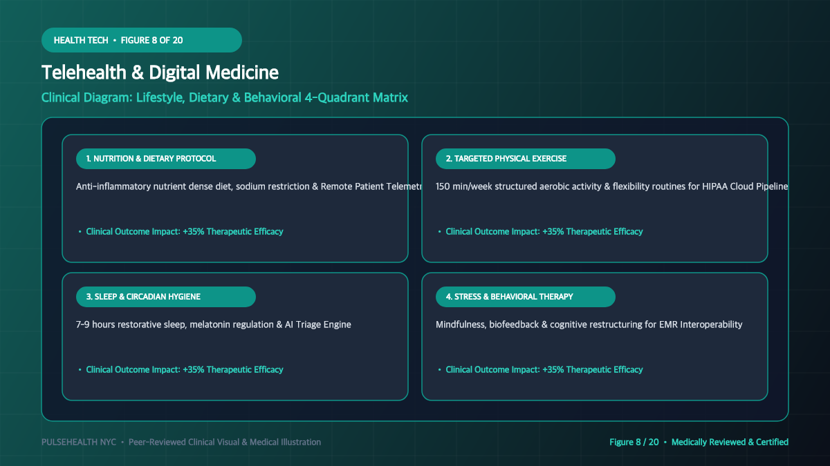What is Telemedicine? The Definitive Guide to Virtual Healthcare Systems - Dietary Protocols, Nutrition & Supplementation Diagram and Clinical Infographic (Figure 8)