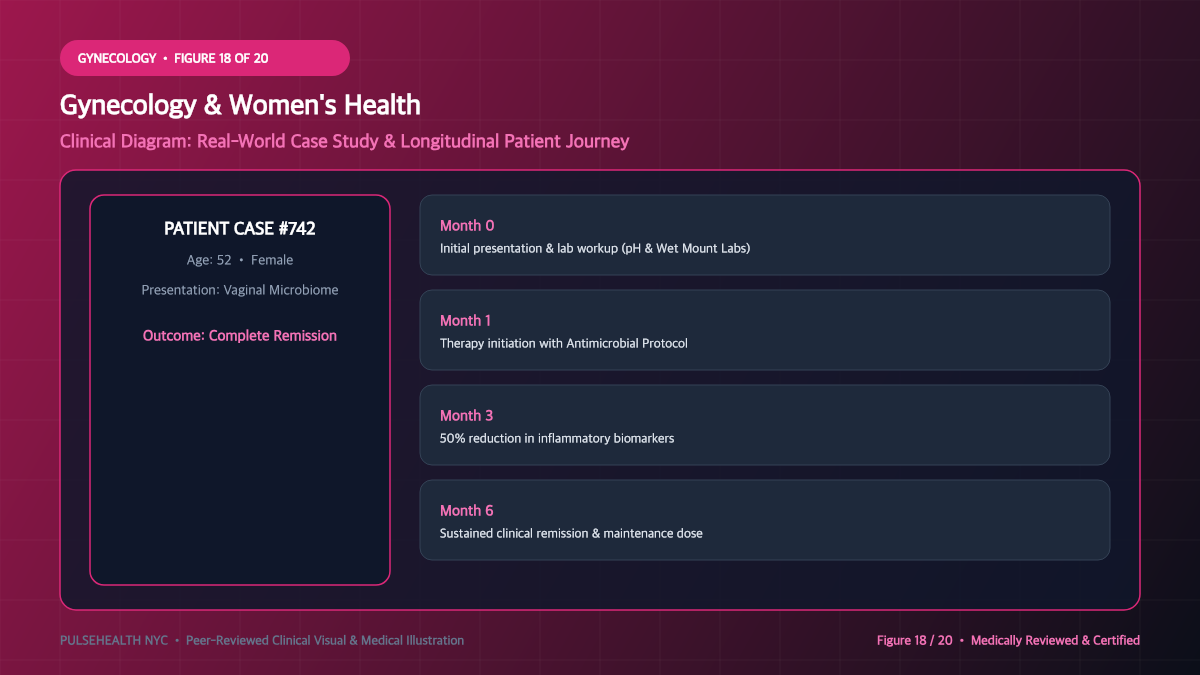 Vaginitis Treatment: Clinical Diagnosis & Antimicrobial Therapeutics - Advanced Section 18: Patient Case Study Infographic Detailed Infographic (Figure 18)