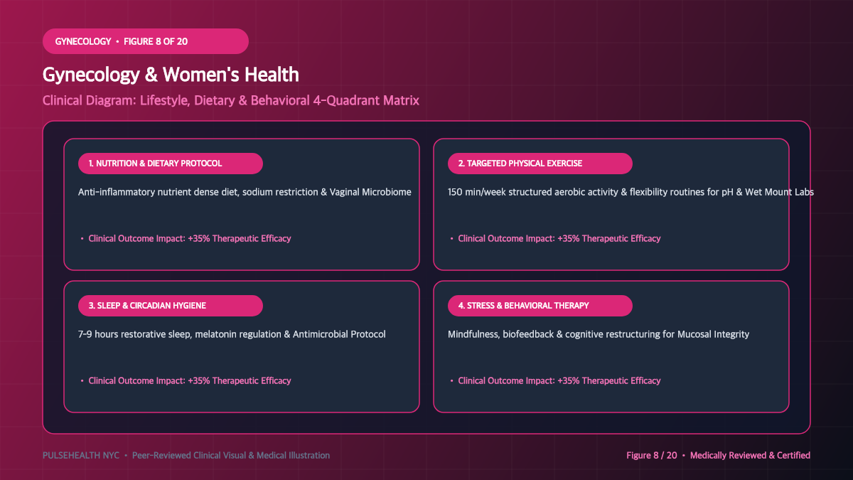 Vaginitis Treatment: Clinical Diagnosis & Antimicrobial Therapeutics - Dietary Protocols, Nutrition & Supplementation Diagram and Clinical Infographic (Figure 8)